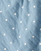Baby 3-Piece Polka Dot Quilted Little Vest Set - Blue/Ivory, image 4 of 5 slides