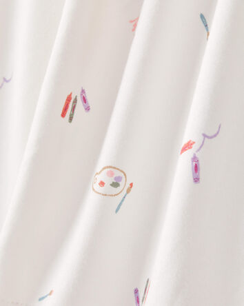 Girls Print PurelySoft Long-Sleeve 2-Piece Pajamas - Ivory, 