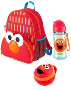 Sesame Street Little Kid Backpack Straw Bottle & Snack Cup Set - Elmo, image 1 of 8 slides