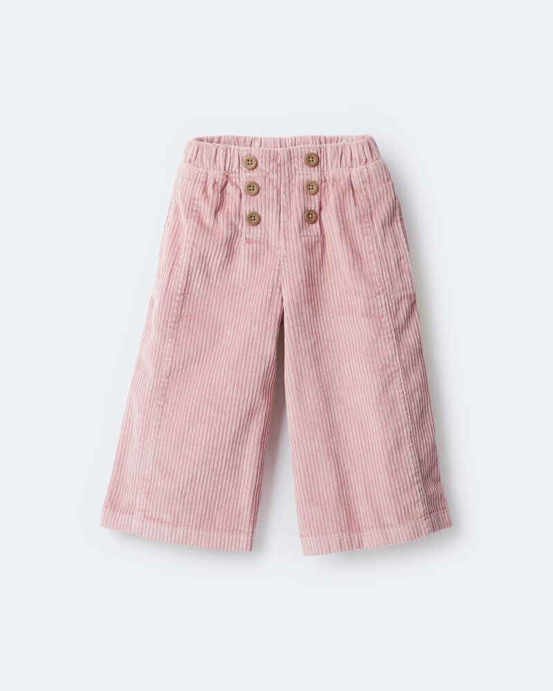 Toddler Girl Urban Wide Leg Corduroy Pant - Light Pink, image 2 of 8 slides