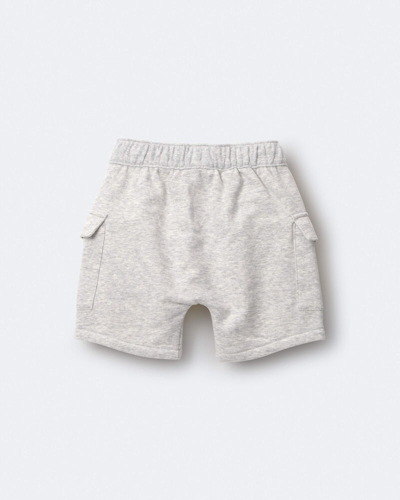 Toddler Boy French Terry Cargo Shorts - Heather Grey, image 5 of 6 slides