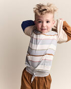Toddler Boy Colorblock Pullover Sweatshirt - Khaki, image 5 of 6 slides