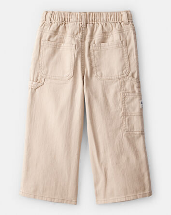 Toddler Boy  Wide-Leg Carpenter Twill Pants - Khaki, 