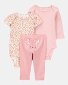 Baby Girl 3-Piece Floral Mouse Little Character Set&reg; - Pink, image 1 of 6 slides