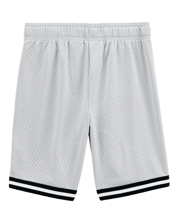 Boys Fan-Favorite Basketball Mesh Short - Grey, 