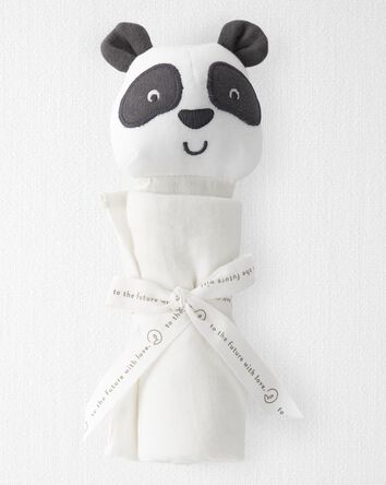 Baby Cotton Muslin Panda Lovey, 