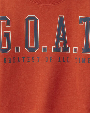 Boys GOAT French Terry Pullover Sweatshirt - Orange, 
