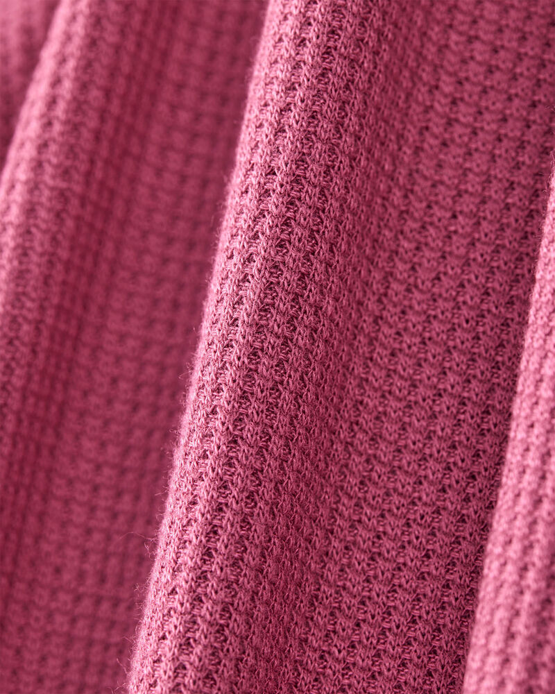 Baby Girl PurelySoft Long-Sleeve Sleep & Play Pajamas - Burgundy, image 5 of 8 slides