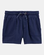Baby Pull-On Twill Shorts - Navy, image 1 of 4 slides