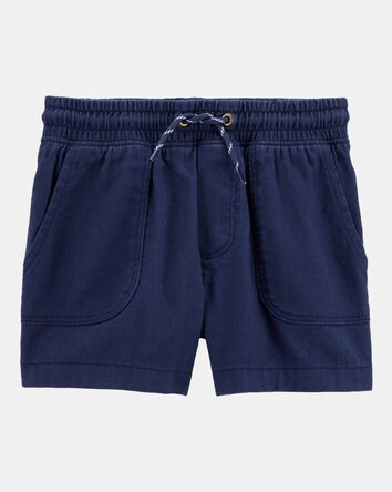 Baby Pull-On Twill Shorts - Navy, 