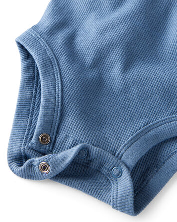 Baby 3-Pack Organic Cotton Rib Bodysuits, 