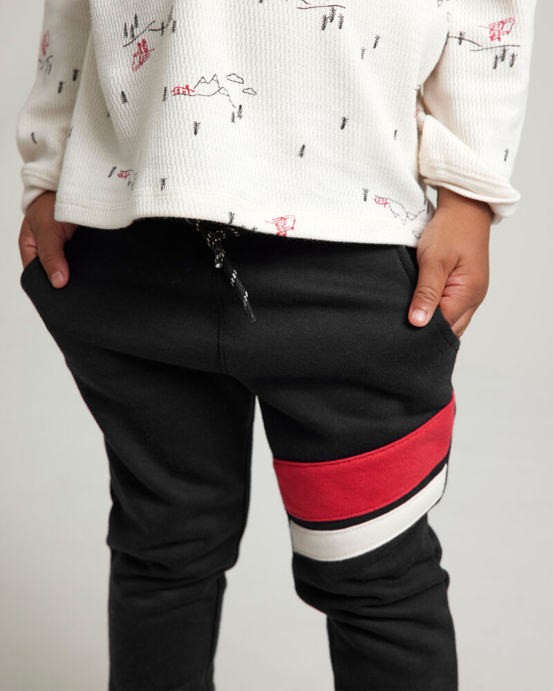 Toddler Boy Fleece Joggers - Black, image 2 of 5 slides