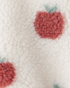 Baby Girl Recycled Sherpa Jacket in Apple Print, image 3 of 3 slides
