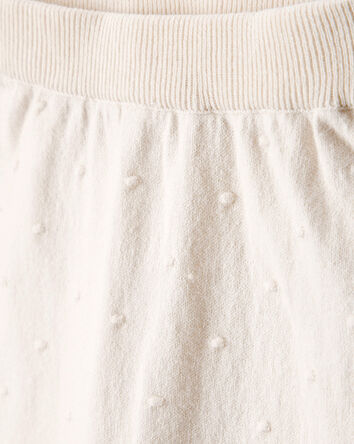 Baby Girl Bow Cotton Long-Sleeve Sweater & Pant Set - Ivory, 