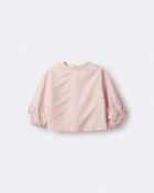 Toddler Girl Blouson Cuffed Long-Sleeve Top - Blush, image 2 of 6 slides