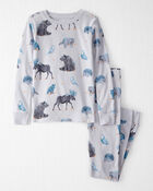 Kid Organic Cotton Pajamas in Midnight Forest Print, image 1 of 4 slides