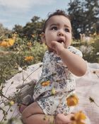 Baby Girl Floral-Print Linen Bubble Made with Organic Cotton, image 4 of 5 slides