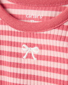 Baby Girl 3-Piece Long-Sleeve Tops & Denim Button-Front Skirt Set - Multi, image 3 of 8 slides