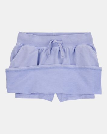 Kid Active Drawstring French Terry Skort - Purple, 