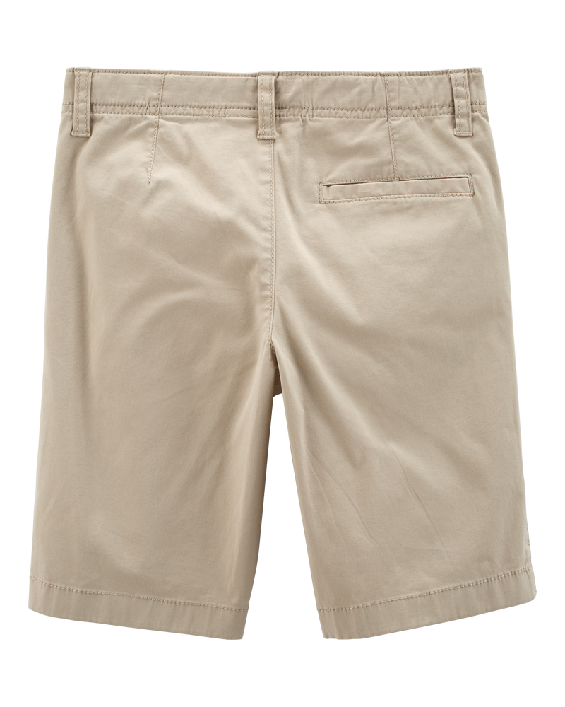 Boys 2-Pack Stretch Chino Uniform Shorts - Khaki, image 3 of 4 slides