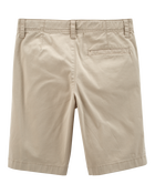Boys 2-Pack Stretch Chino Uniform Shorts - Khaki, image 3 of 4 slides
