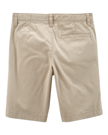Kid Stretch Chino Uniform Shorts - Khaki, 