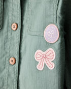 Toddler Girl Patchwork Cotton Long-Sleeve Utility Fashion Jacket - Green, image 2 of 4 slides
