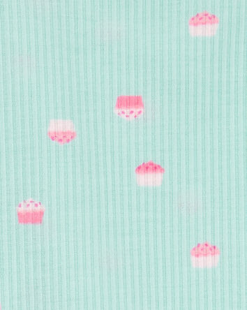 Toddler Girl 2-Piece Cupcake Loose Fit Pajamas, 