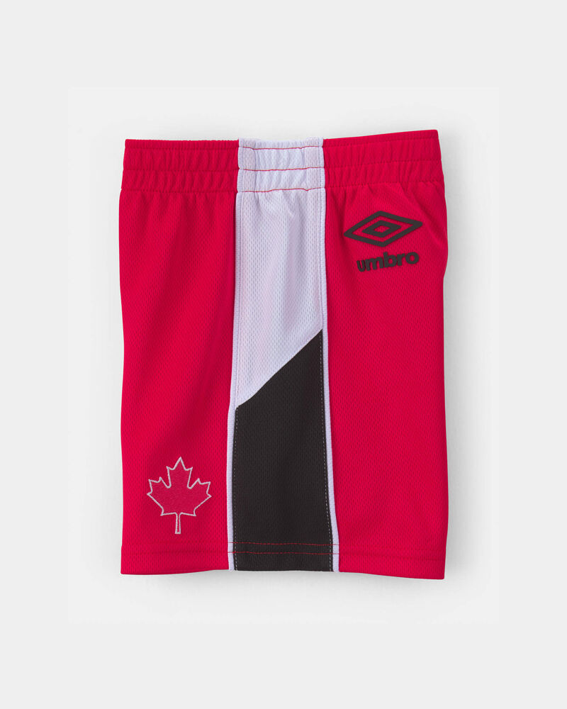 Toddler 2-Piece Umbro Canada Soccer Jersey & Short Set - Red/White/Black, image 9 of 13 slides