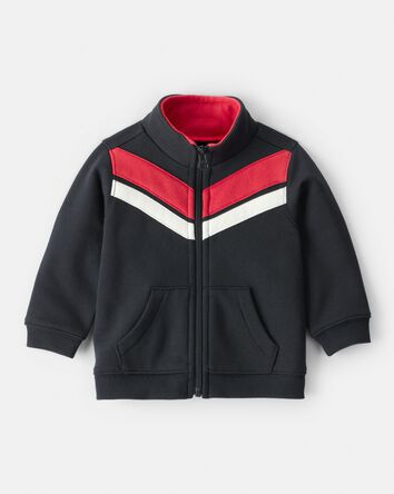 Baby Boy Zip-Up Jacket - Black, 