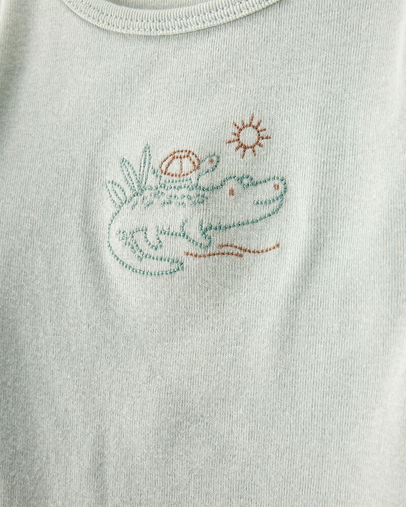 Baby 4-Piece Alligator Outfit Set - Green, image 2 of 5 slides