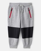 Baby Boy Fleece Joggers - Grey, image 1 of 4 slides