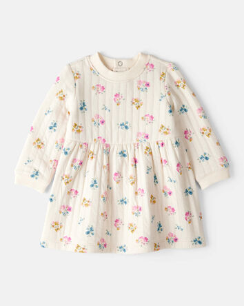 Baby Girl Floral Dress - Ivory, 