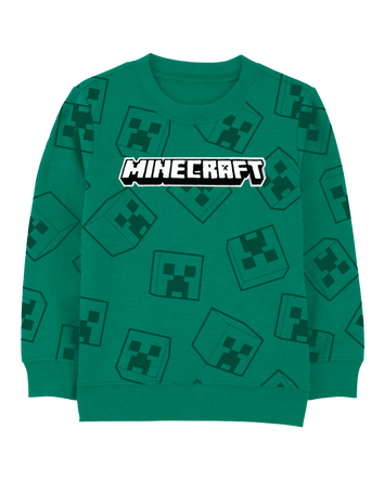 Kid Minecraft Pullover - Green, 