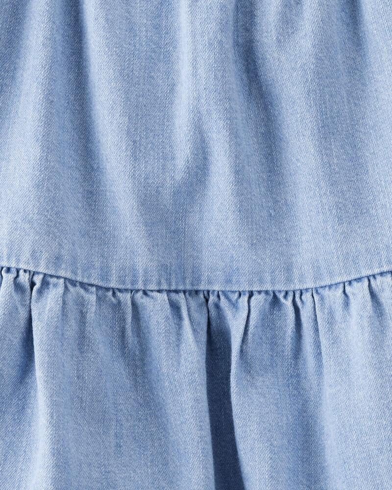Toddler Girl Organic Cotton Chambray Dress, image 4 of 5 slides