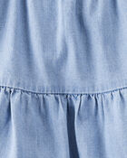Toddler Girl Organic Cotton Chambray Dress, image 4 of 5 slides