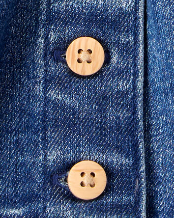 Baby Girl Denim Button-Front Skirt - Blue, 