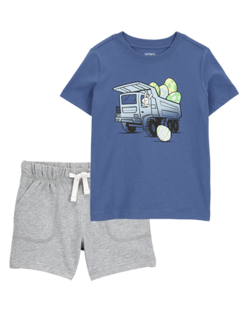 Toddler 2-Piece Easter Tee & French Terry Shorts Set, 