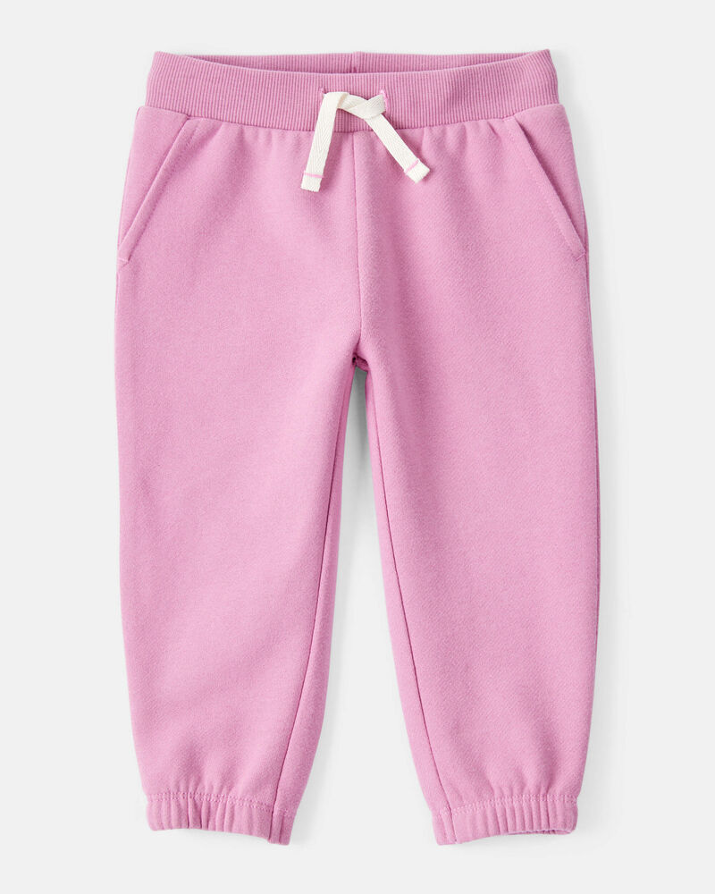 Baby Girl 2-Piece DayDream Fleece Quarter-Zip Pullover Sweatshirt & Joggers Set - Pink, image 4 of 6 slides