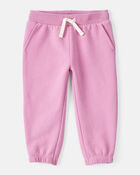 Baby Girl 2-Piece DayDream Fleece Quarter-Zip Pullover Sweatshirt & Joggers Set - Pink, image 4 of 6 slides