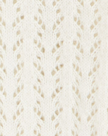 Kid Tie Cardigan Top - White, 