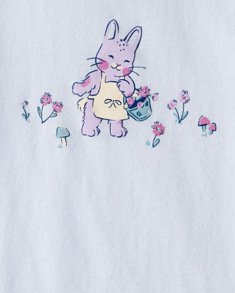 Toddler Girl Bunny Short-Sleeve Graphic Tee - Blue, image 2 of 3 slides