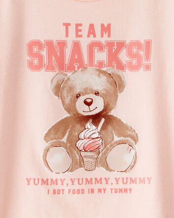 Toddler Girl Team Snacks Bear Short-Sleeve Graphic Tee - Pink, 