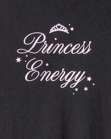 Girls Princess Long-Sleeve Graphic Tee - Black, 