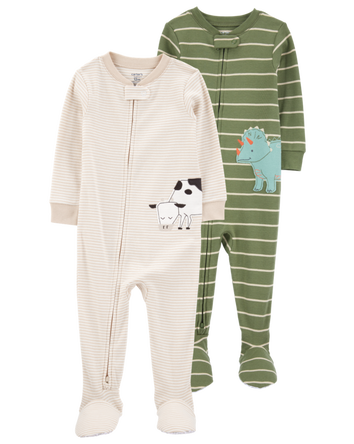 Toddler 2-Pack Footie Pajamas, 
