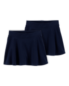 Toddler 2-Pack Ponte Knit Uniform Skirts - Navy, image 1 of 6 slides