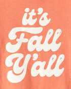 Toddler Girl It's Fall Y'all Short-Sleeve Graphic Tee - Orange, image 3 of 4 slides