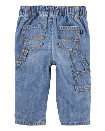 Baby Boy Roll-Up Cuff Jeans - Ozone Wash, 