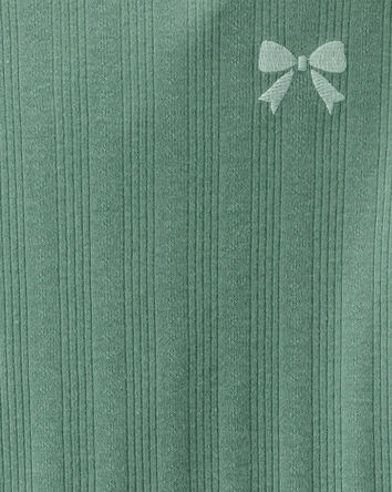 Kid Bow Embroidered Long-Sleeve Tee - Green, 
