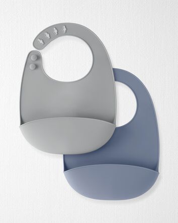 Baby Little Planet 2-Pack Silicone Bibs, 